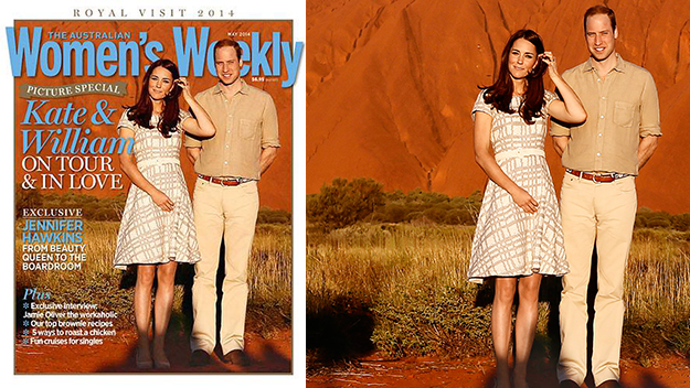 The cover of the Royal Tour Souvenir issue and the photo we selected.