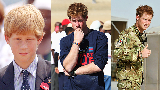 Prince Harry then and now