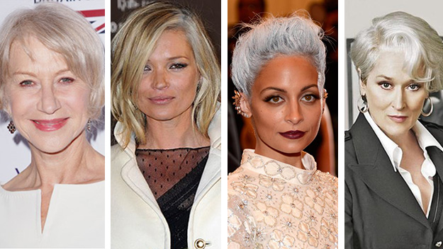 12 celebrities who have embraced their grey hair