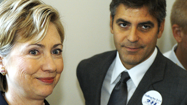 Hillary Clinton and George Clooney
