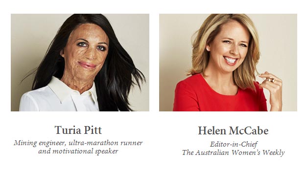 The Weekly's Editor in Chief Helen McCabe and Cover girl Turia Pitt