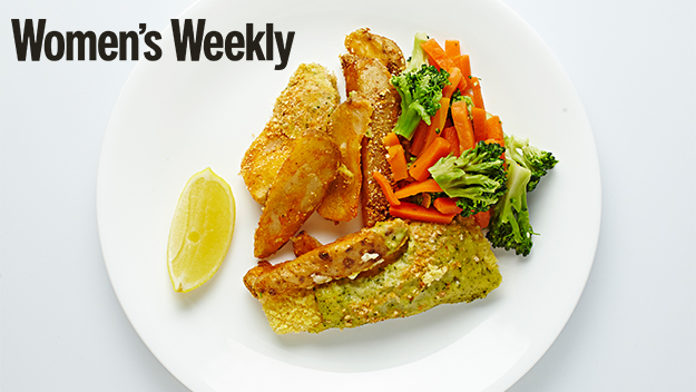Jenny Craig's Crumbed Fish & Wedges meal