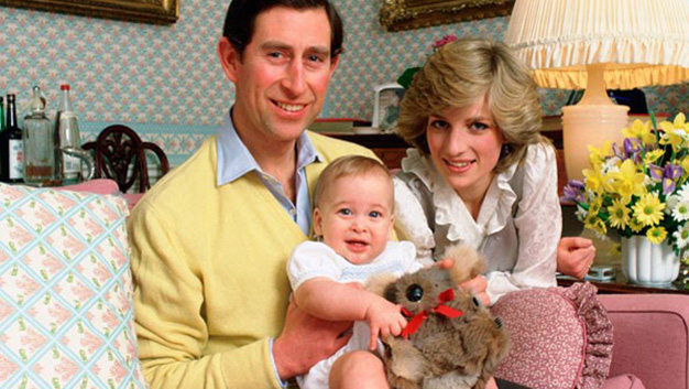 Prince Charles, Princess Diana and baby Prince William