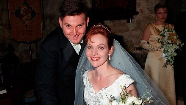 Gerard Baden-Clay his late wife Alison on their wedding day.