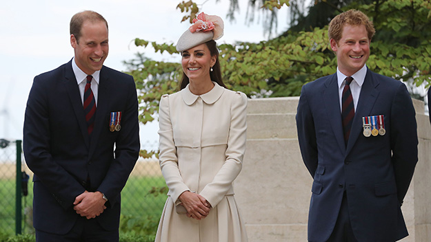 The Duke and Duchess of Cambridge and Prince Harry in Mons, Belgium to mark the 100th Anniversary of WWI.