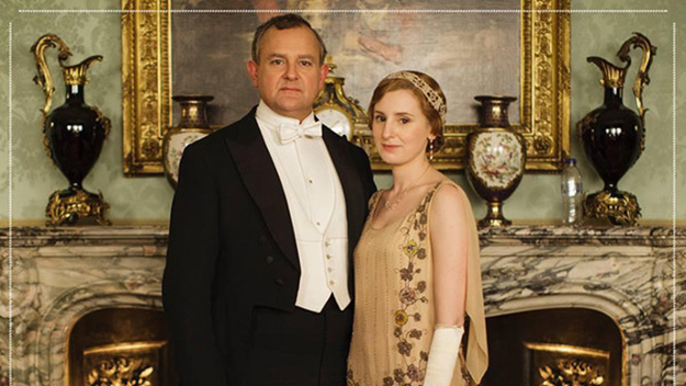 A contemporary water bottle appeared in a Downton Abbey press photo