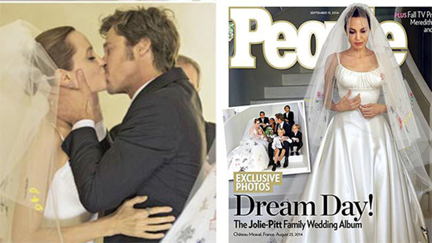 Brad Pitt and Angelina Jolie wedding