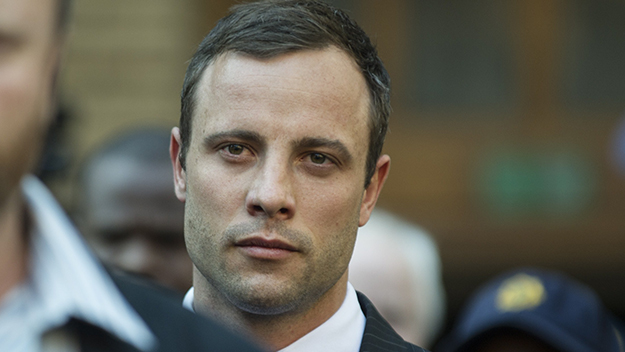Oscar Pistorius outside court in South Africa