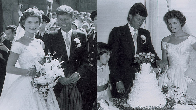 John F Kennedy and Jackie O wedding