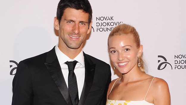 Novak Djokovic and his wife Jelena in 2013.