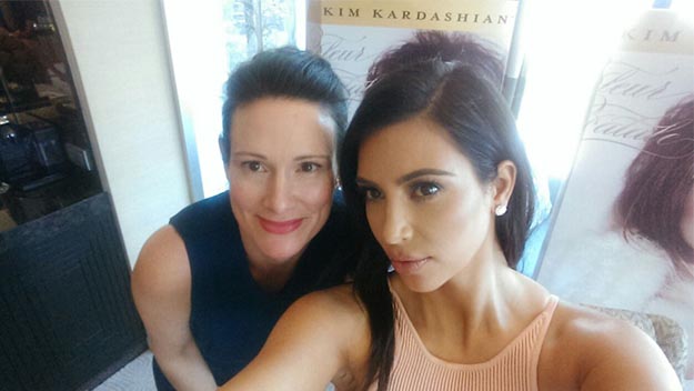 Susan Horsburgh with Kim Kardashian.
