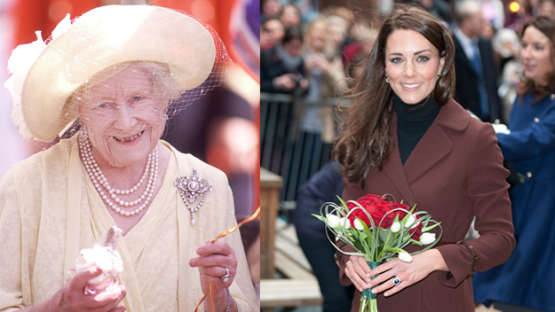 Queen mother and Kate Middleton
