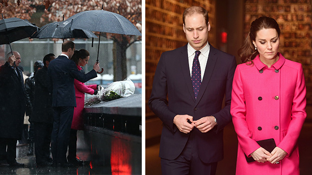 Kate Middleton and Prince William visit 9/11 memorial 