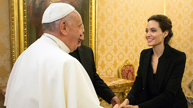 Angelina Jolie Pope Francis