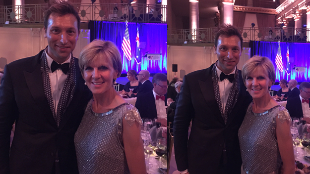 Ian Thorpe with Julie Bishop at the Australia Day Ball.