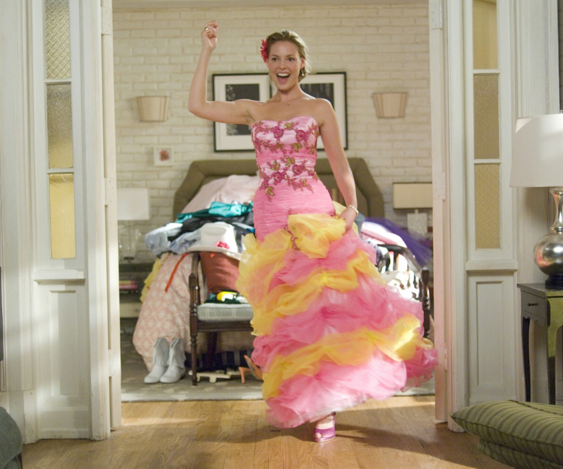 Katherine Heigl was a bridesmaid and never a bride in the 2008 rom-com 27 Dresses.