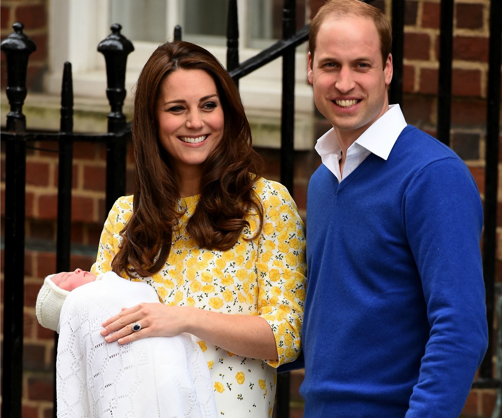 Kate Middleton with Princess Charlotte and Prince William