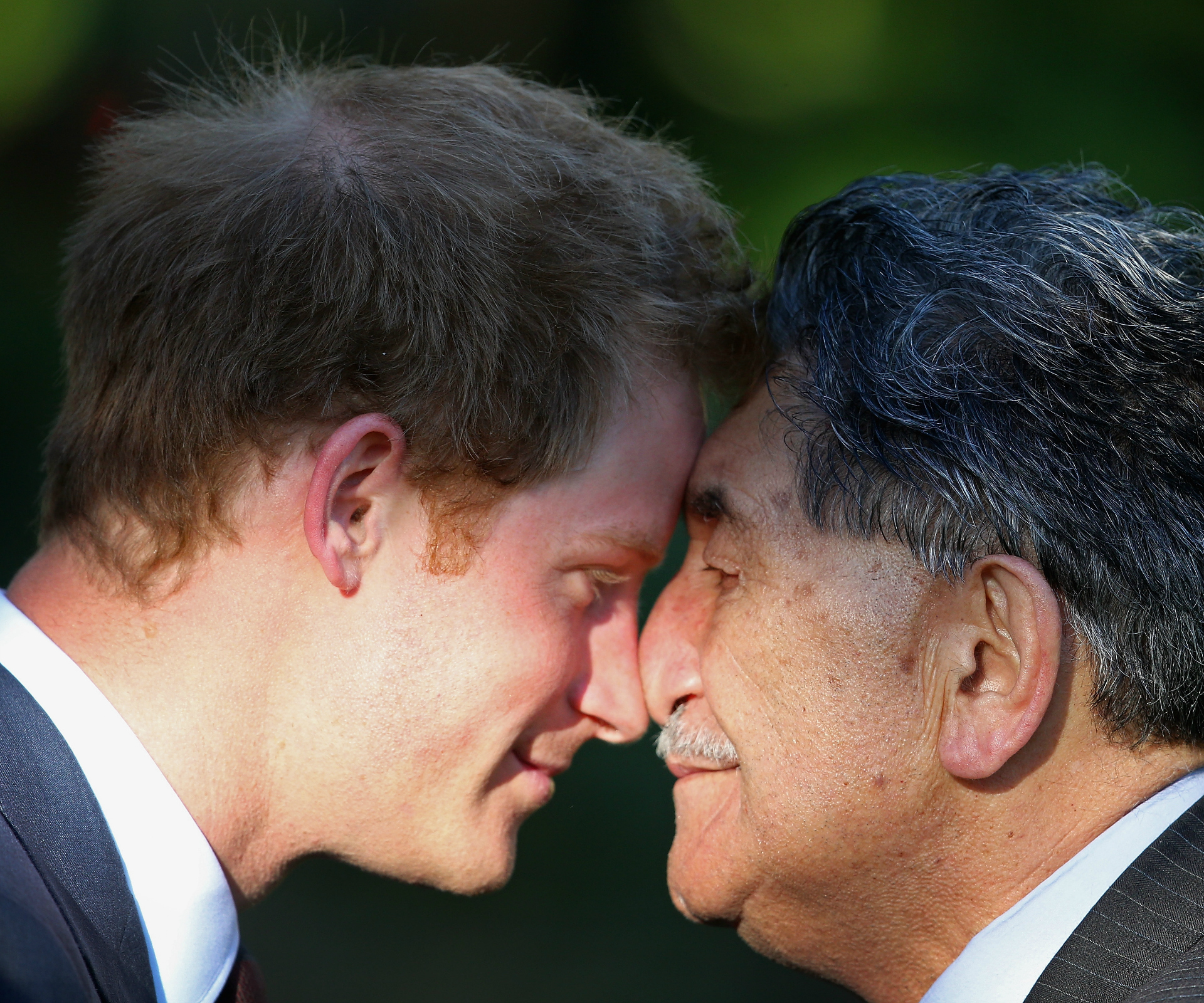 Rubbing noses with Prince Harry