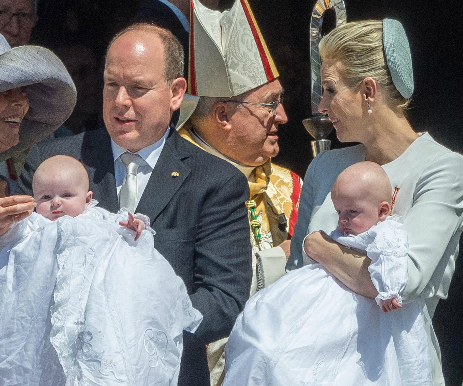 Prince Albert and Princess Charlene of Monaco christen their twins