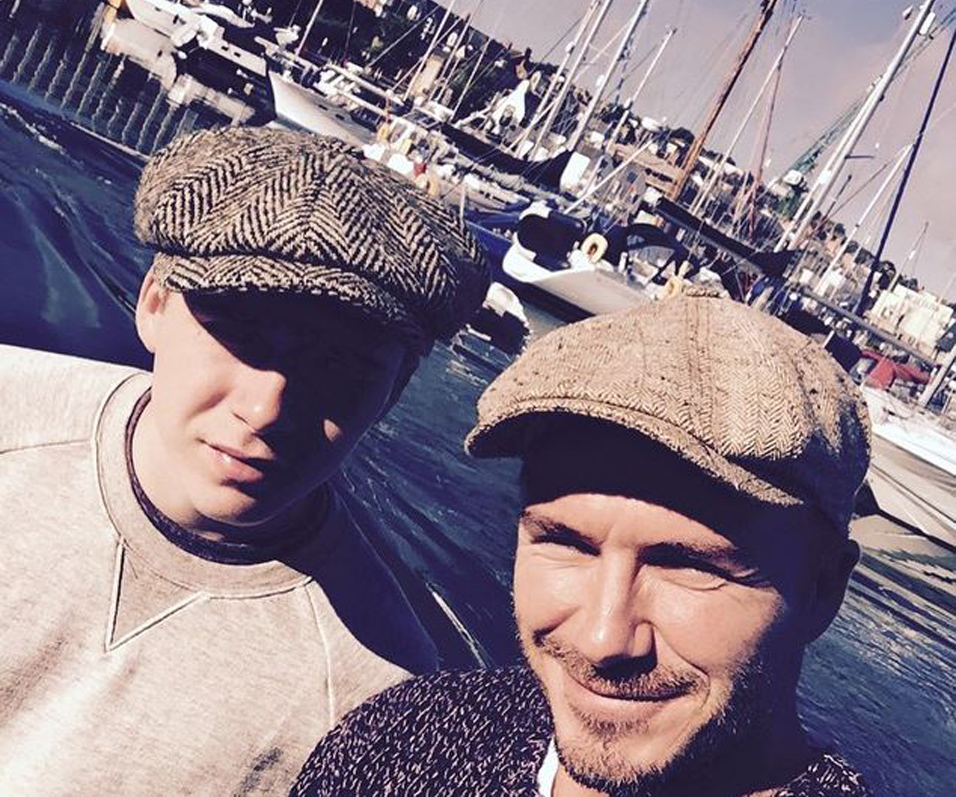 David Beckham and son Brooklyn’s stylish fishing trip