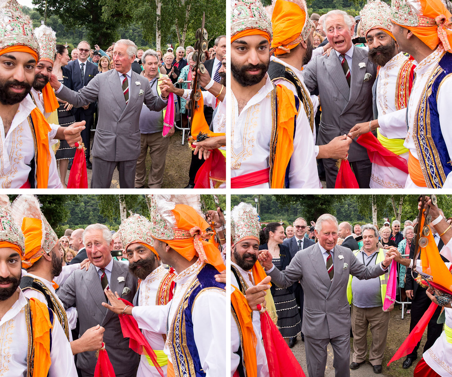 What a good sport: Prince Charles shows off his dance moves in Wales