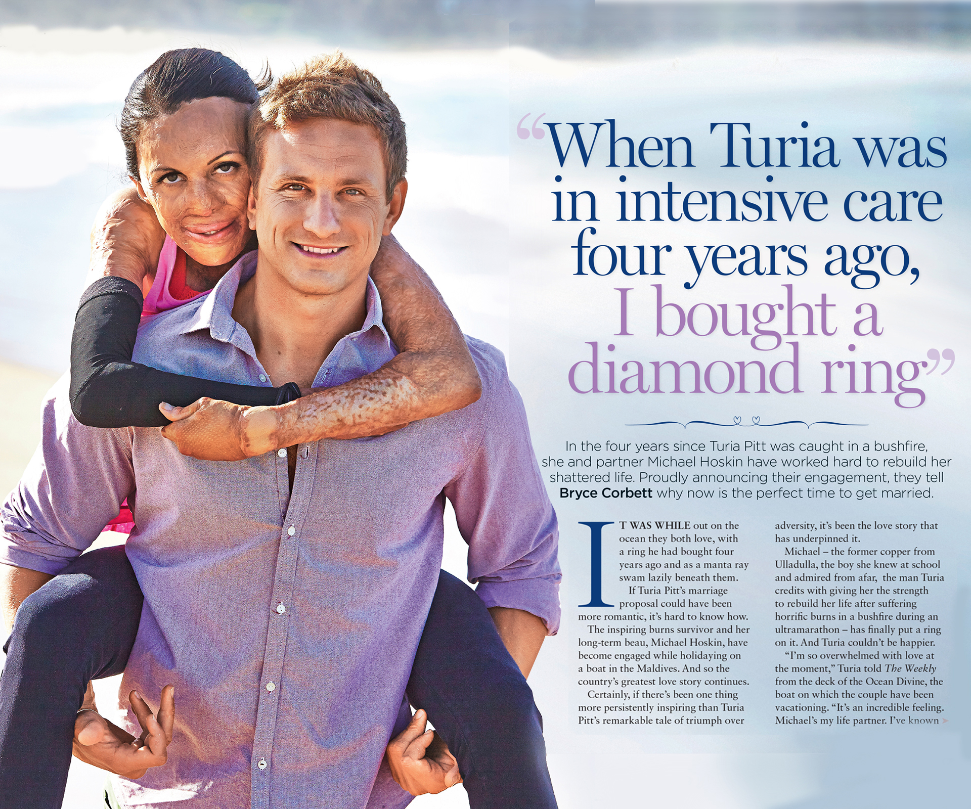 Turia Pitt and fiancé Michael Hoskin: Their EXCLUSIVE engagement story