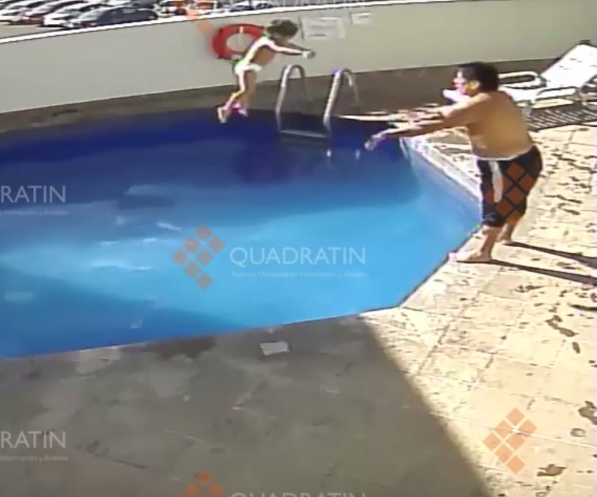 Stepfather filmed drowning three-year-old in hotel pool