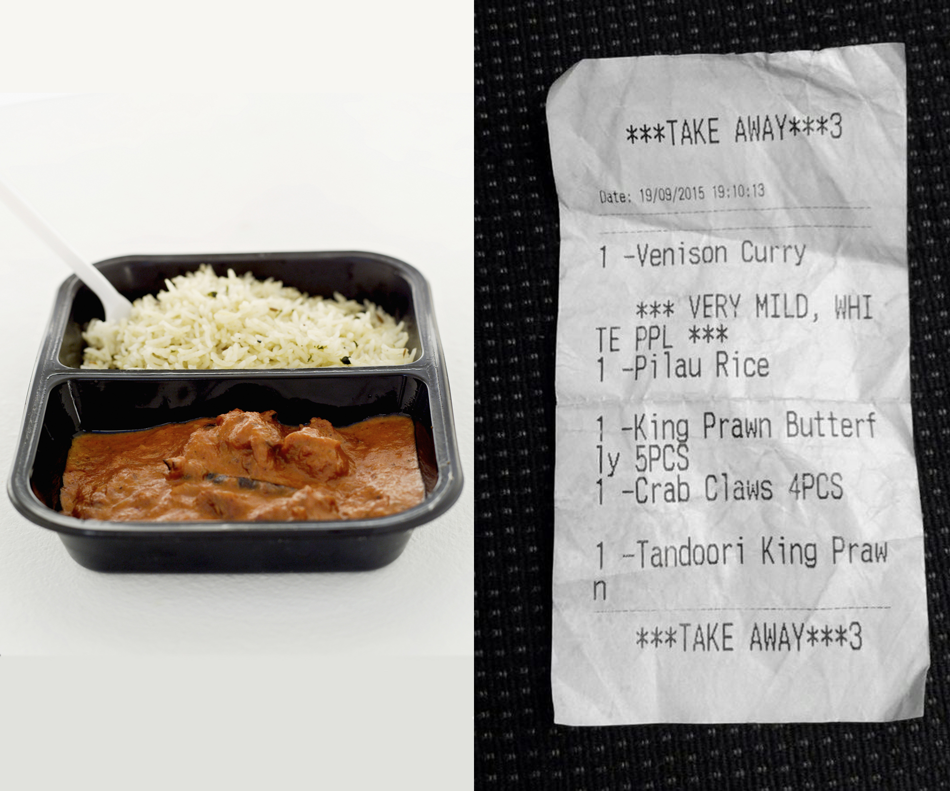Restaurant-goer angered after discovering ‘WHITE PPL’ note on mild curry receipt