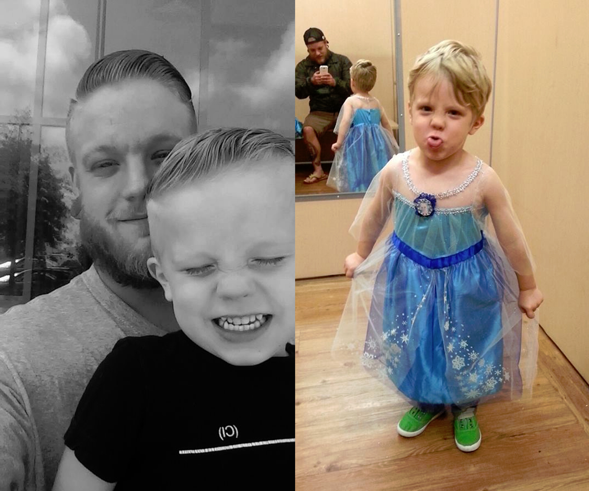 Dad’s awesome response to his son’s Elsa costume goes viral
