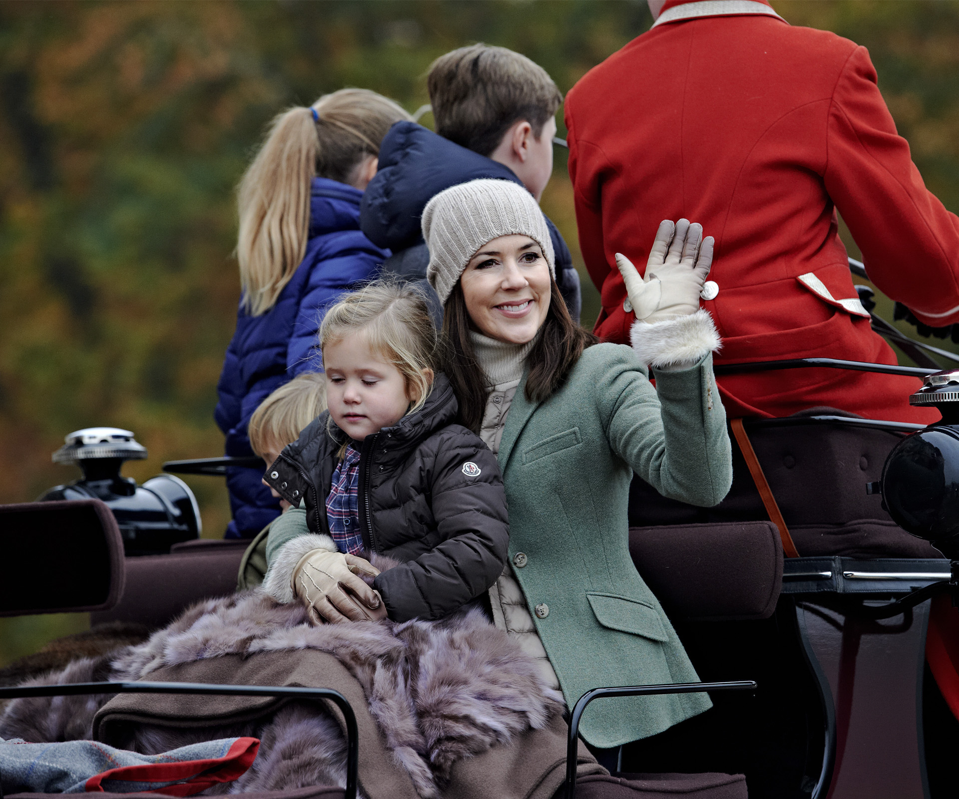Royal love! Princess Mary gets cuddly with her kids