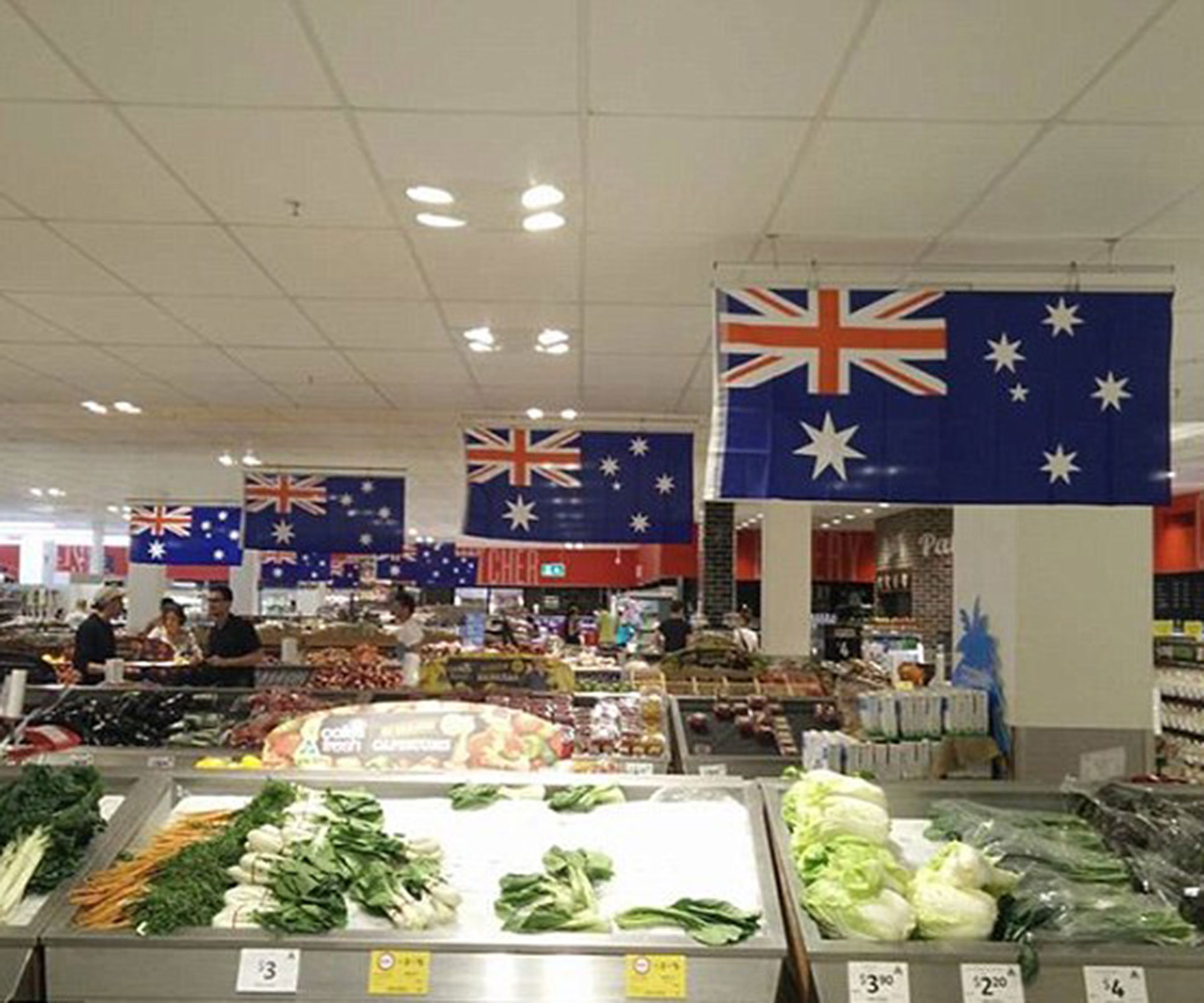 Coles’ embarrassing flag mistake