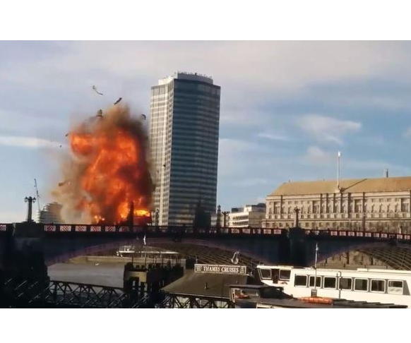 Terror as London bus explodes