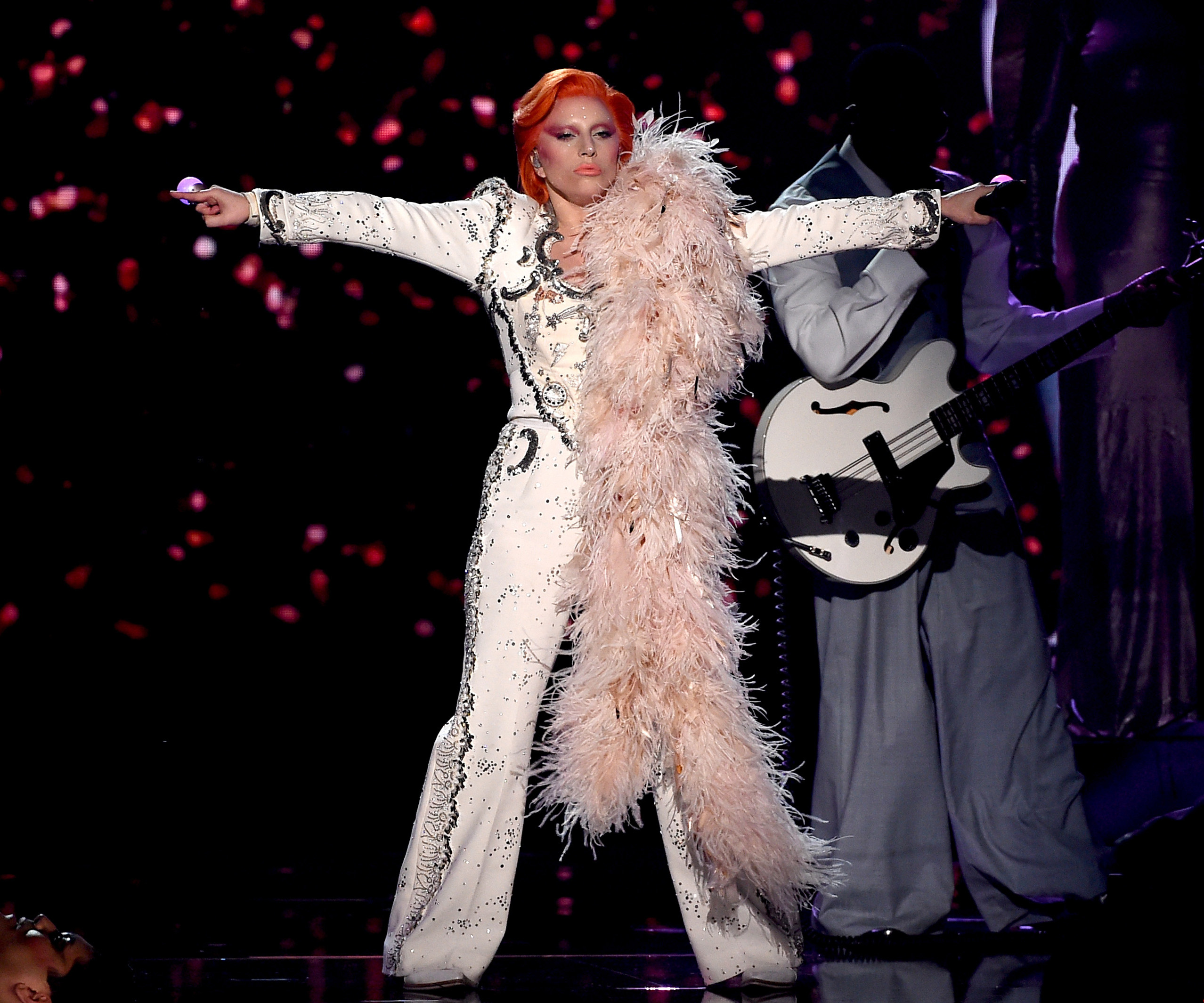 Lady Gaga pays tribute to David Bowie at the Grammys
