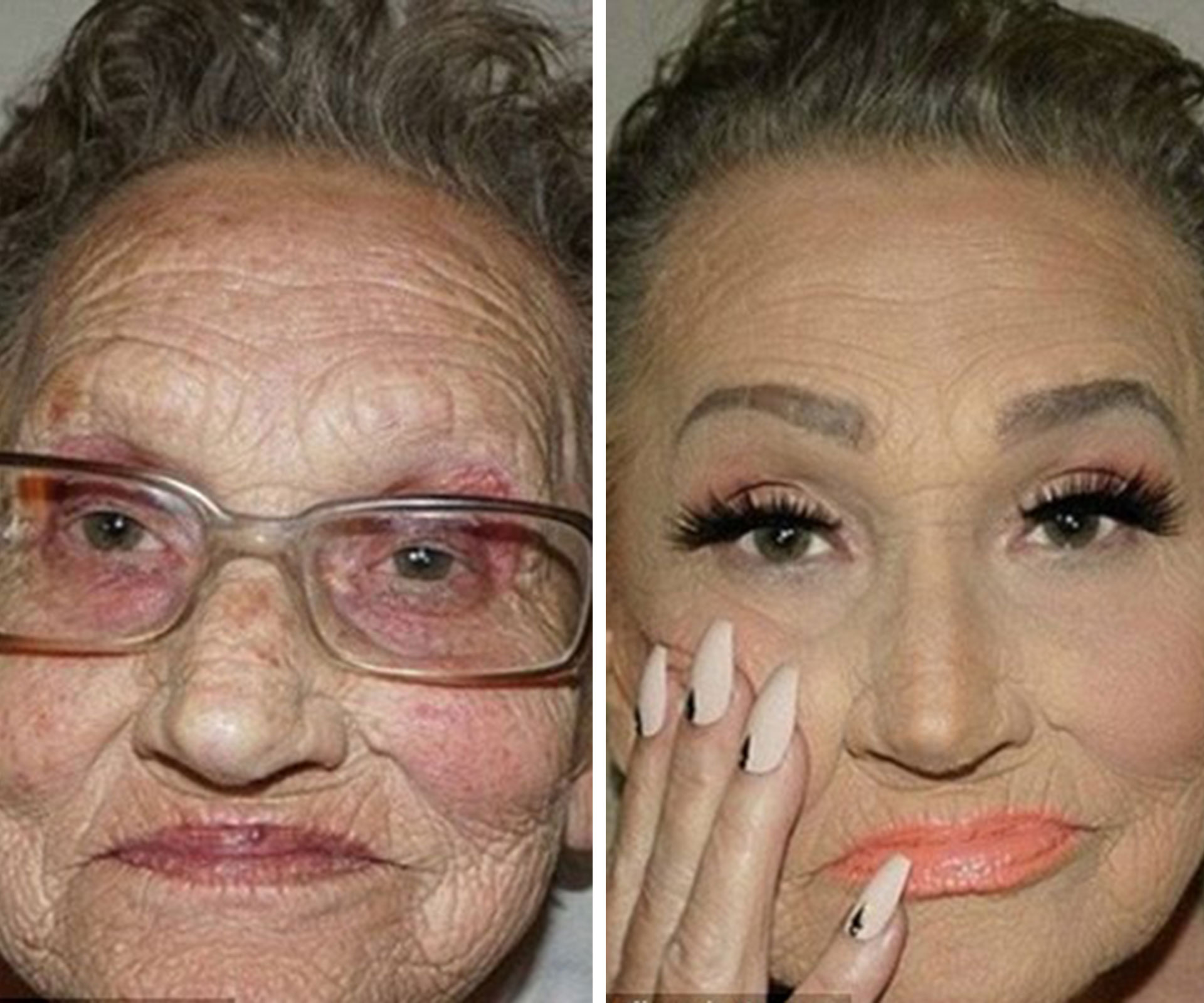Grandmother’s incredible glamorous makeover