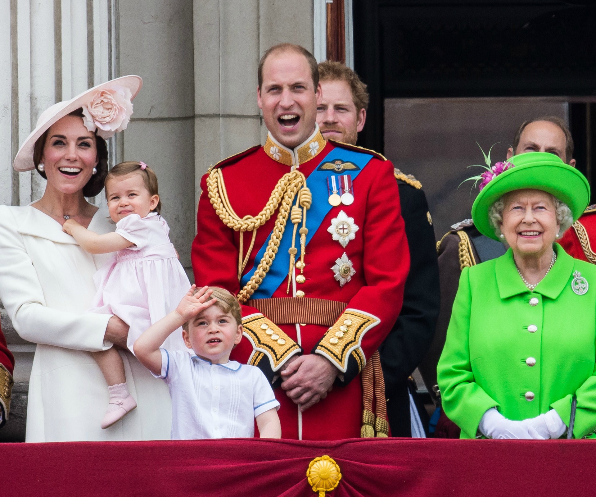 Princess Charlotte makes her first balcony appearance!