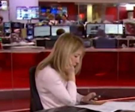 BBC news anchor red-faced after blooper