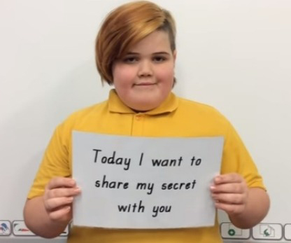 Brave schoolgirl reveals her secret