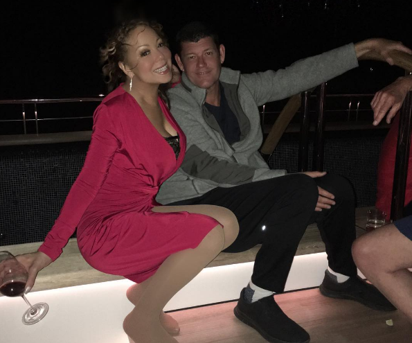 Mariah Carey and James Packer happy in love