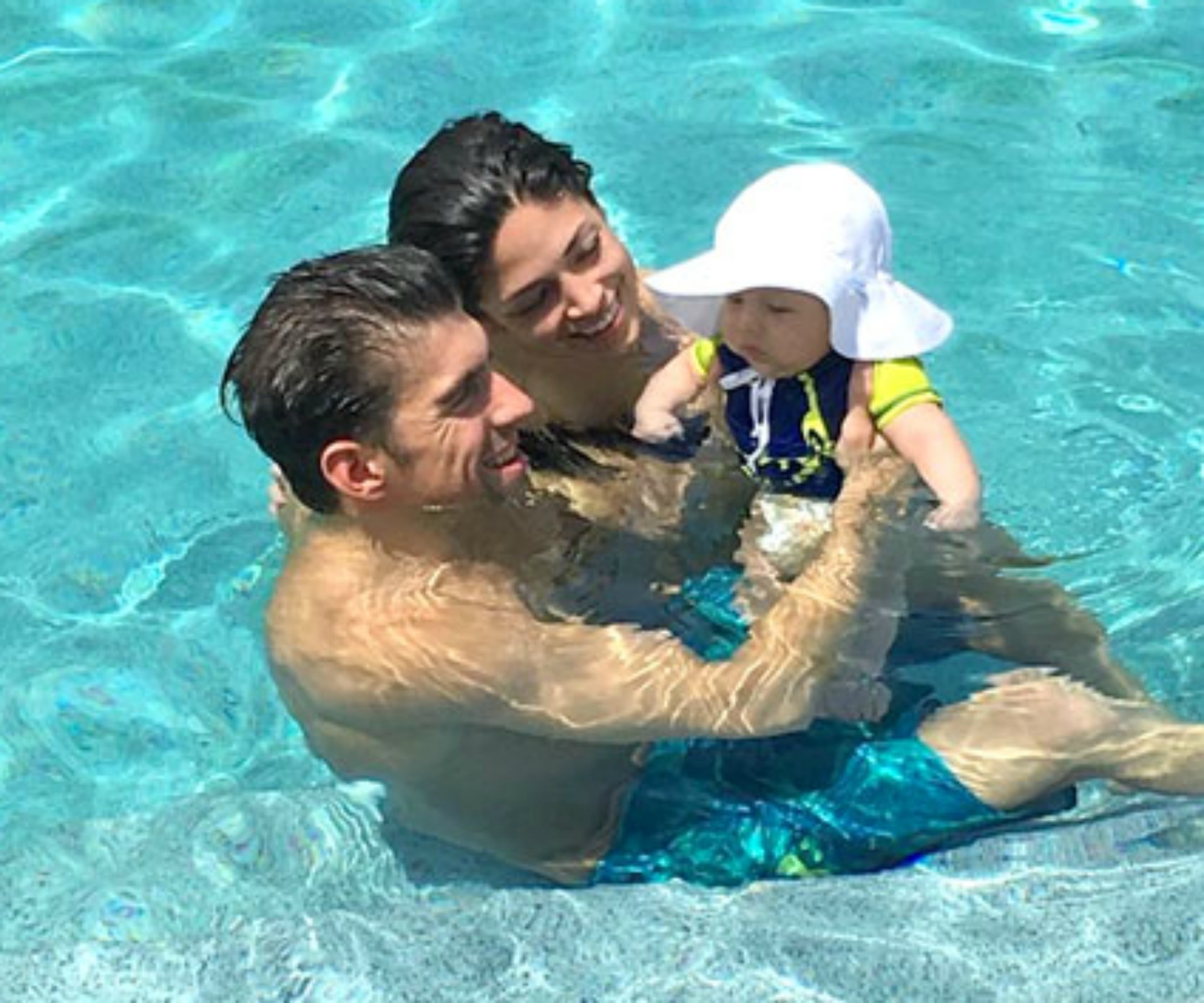 Michael Phelps shares first photo of retirement with baby Boomer