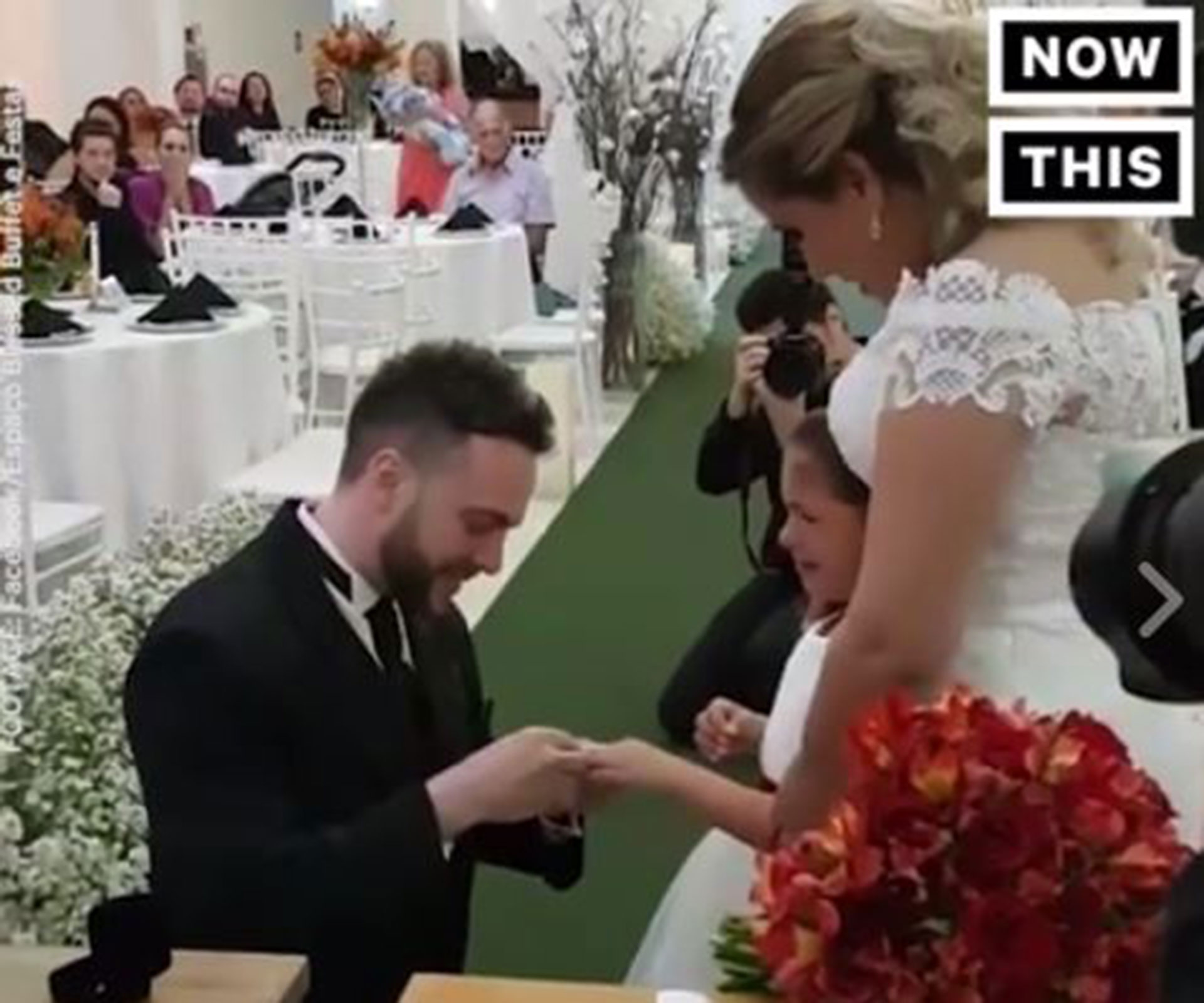 Heartwarming: Groom asks stepdaughter to be his child for life