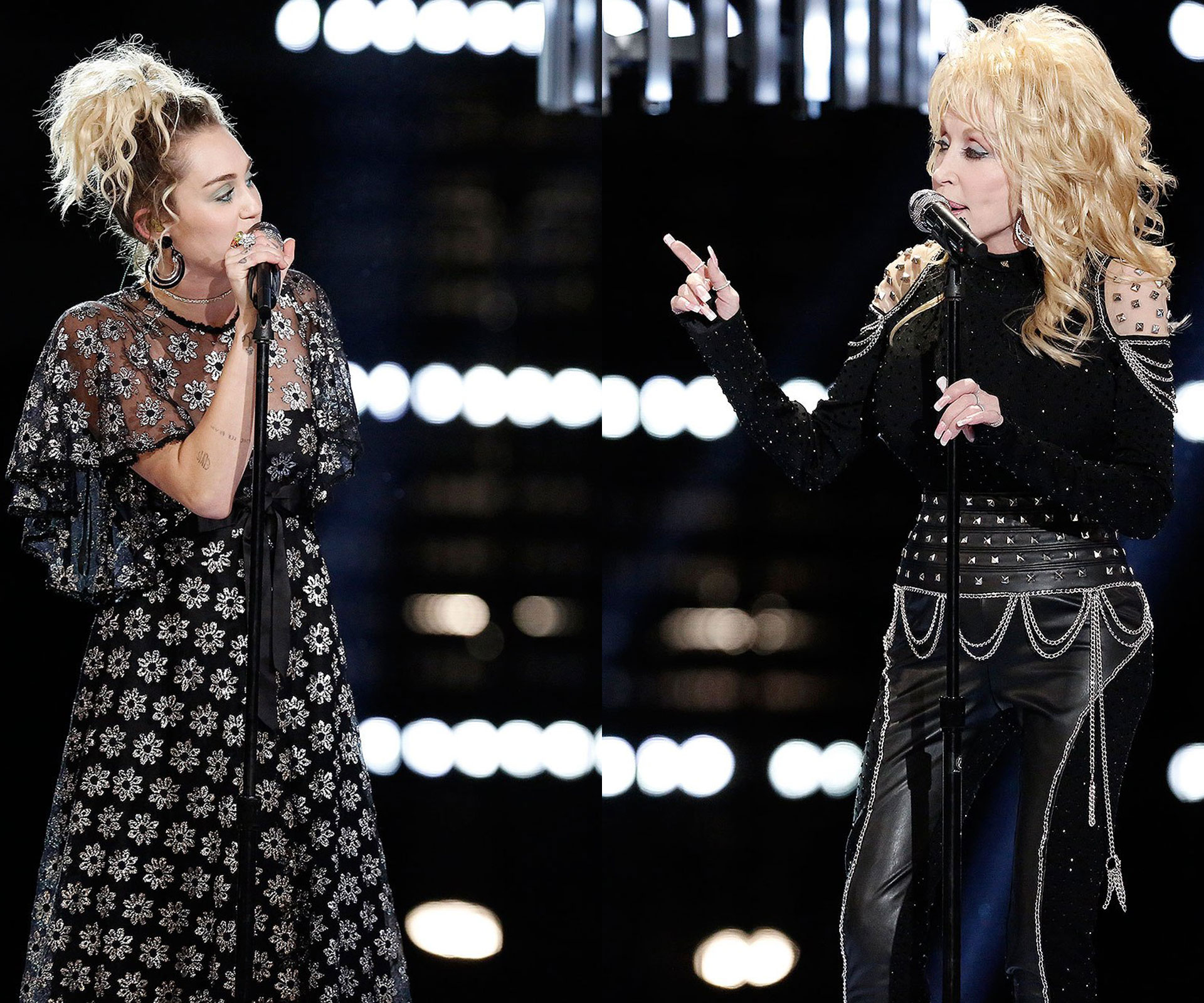 Watch Dolly Parton duet with goddaughter Miley Cyrus on The Voice