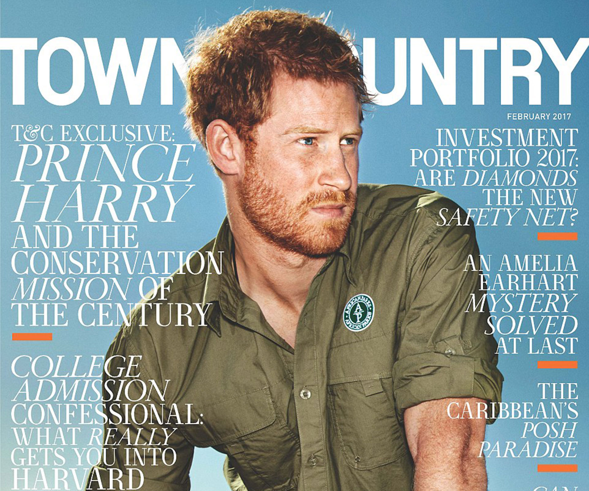 Prince Harry graces the cover of Town & Country and opens up about his work in Africa