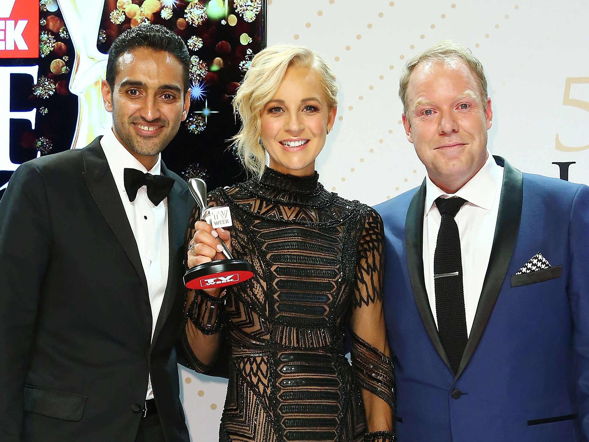 The Project's Carrie Bickmore, Waleed Aly and Peter Helliar