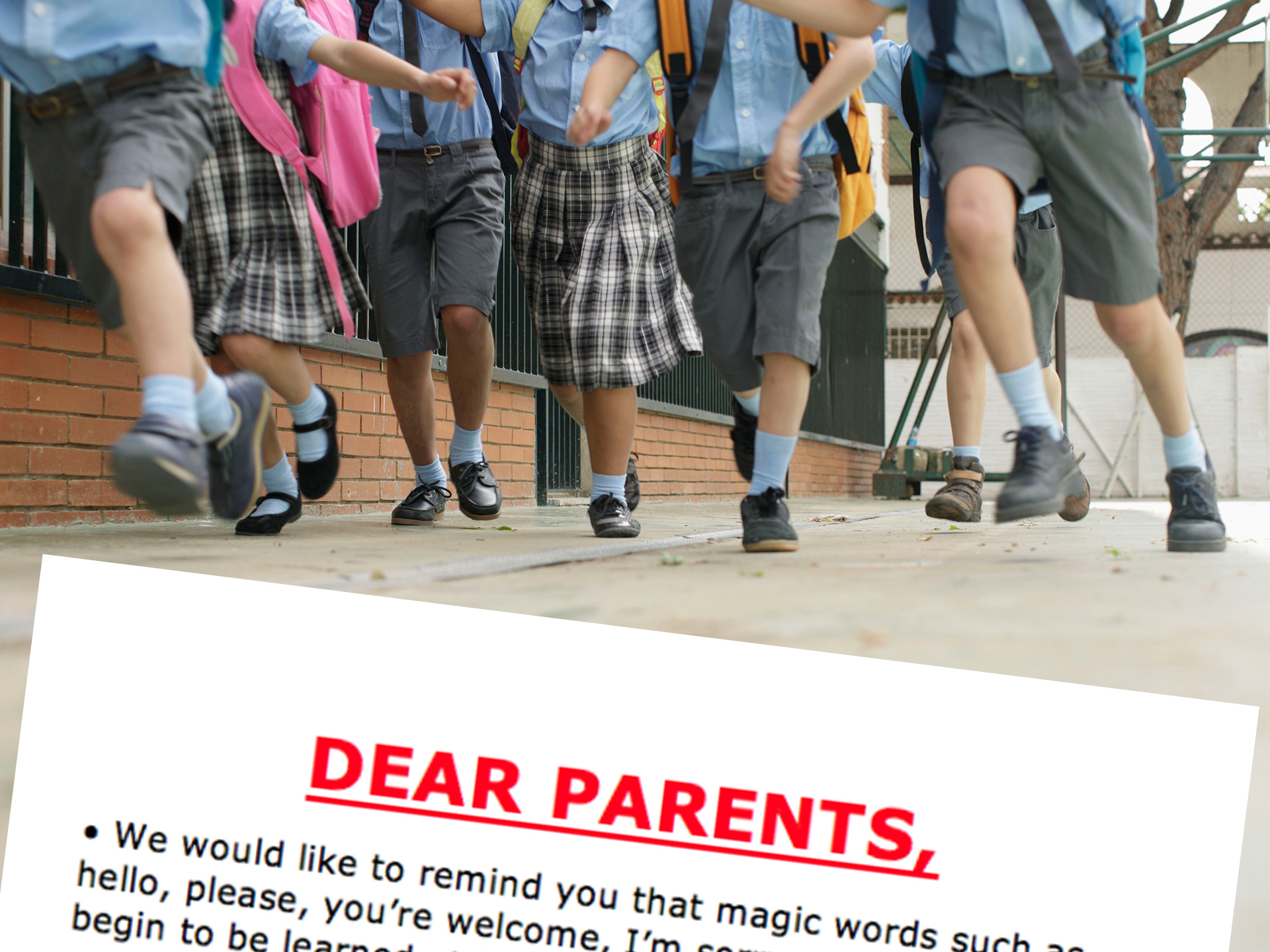 School note directed at parents goes viral