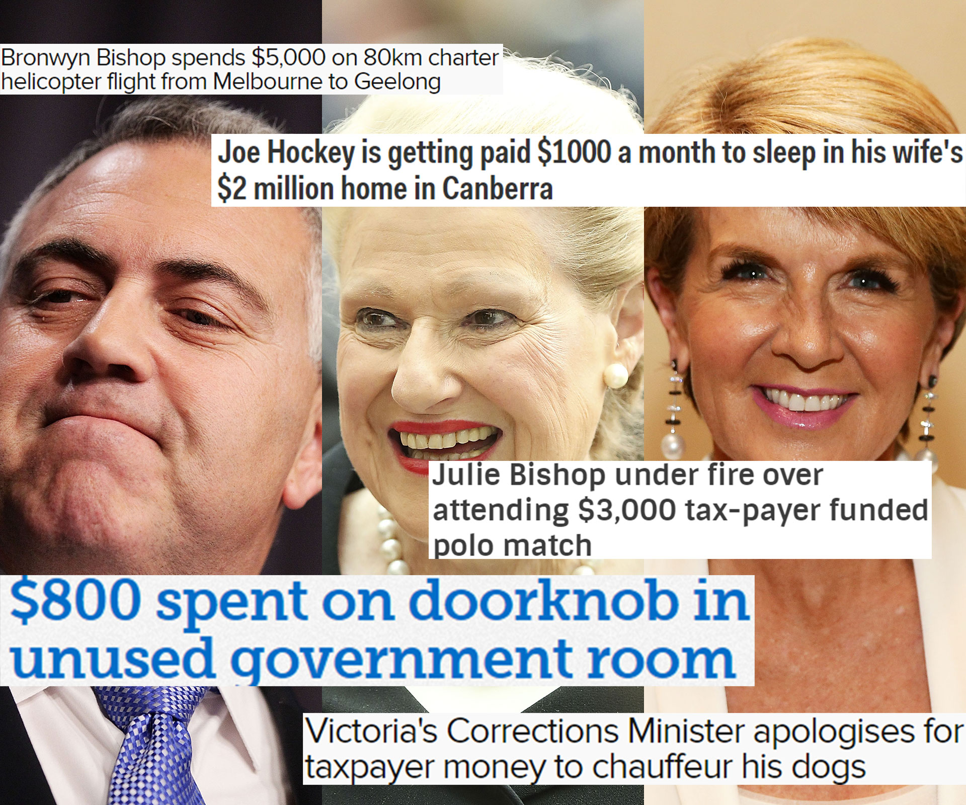 8 of the most ridiculous things Australian politicians have charged the taxpayer for in recent years