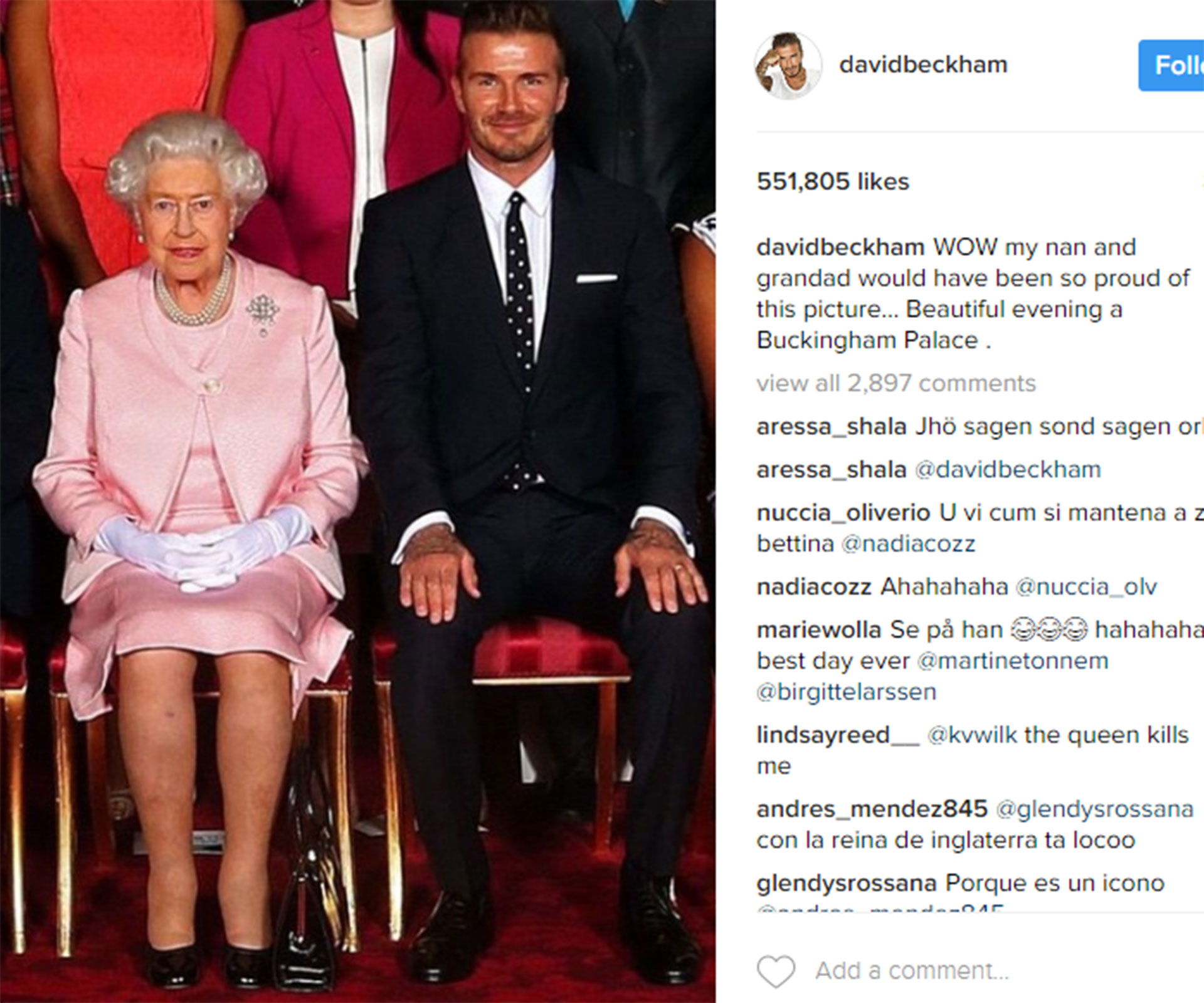 Times David Beckham sucked up to The Queen on Instagram