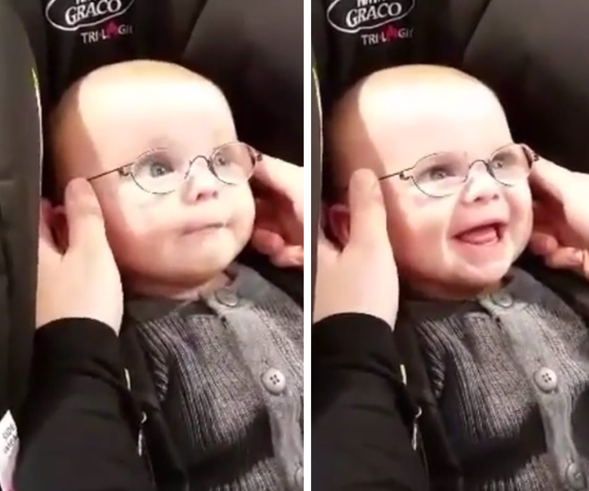 Danish baby sees mum for the first time 