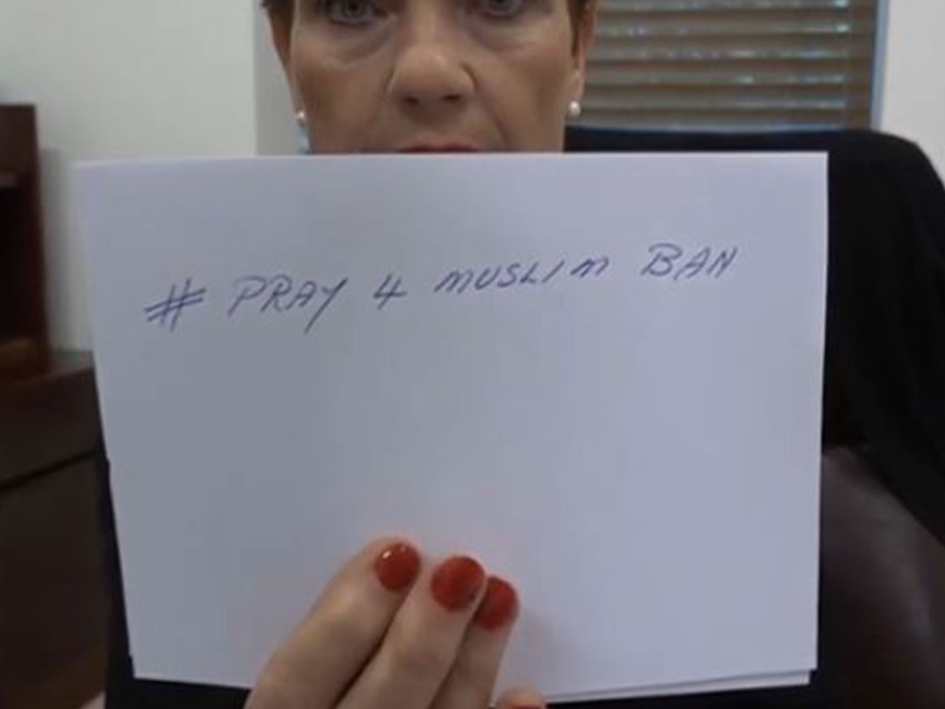 Pauline Hanson wants to ban the Muslim faith