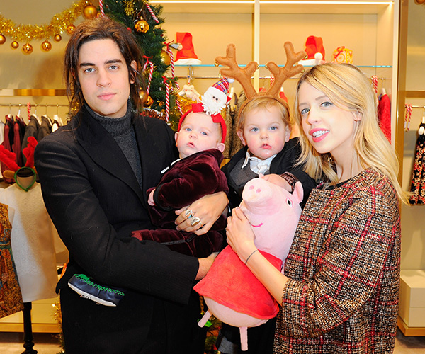 Thomas Cohen and Peaches Geldof with their two children. 