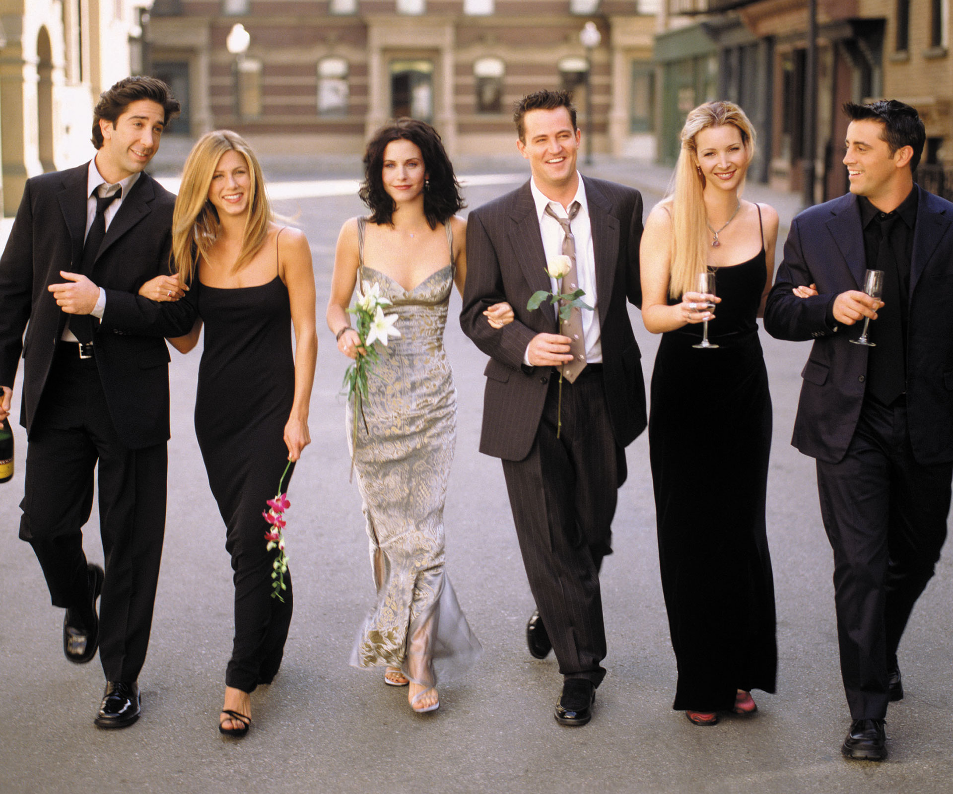 Jennifer Aniston, Courteney Cox, Lisa Kudrow, Matt LeBlanc, Matthew Perry, David Schwimmer in Friends